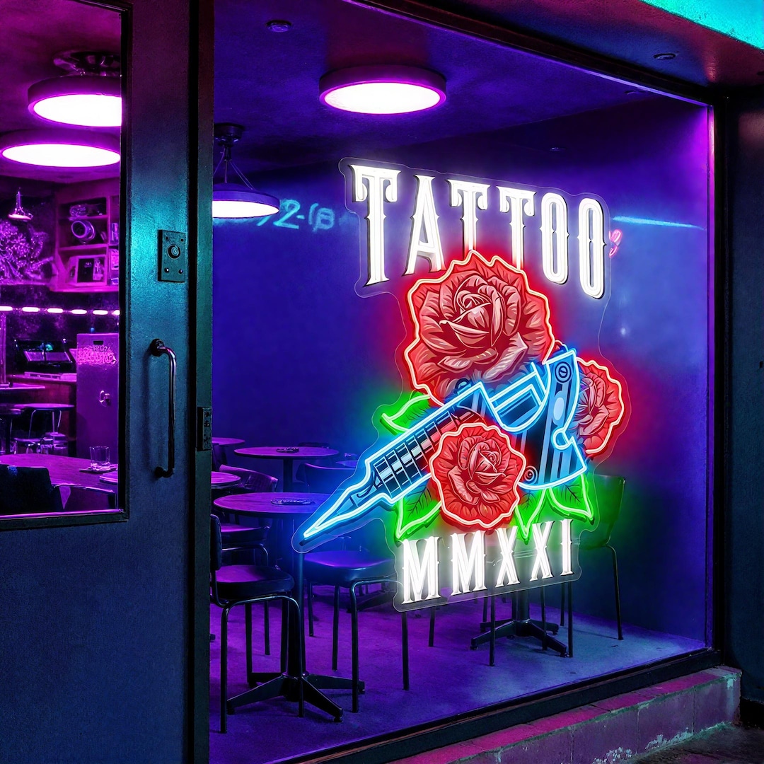 Tattoo Neon Sign Dimmable Tattoo Room Neon Signs For Wall