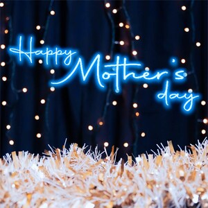 Letrero de neón LED personalizado para el Día de la Madre, decoración de pared, letrero de neón impermeable, regalo personalizado para abuela, esposa, mamá, fondo de fiesta.