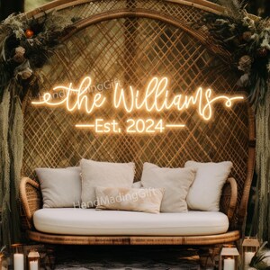 Insegna al neon con nome, decorazione murale personalizzata, insegna con nome per matrimonio, decorazione per matrimonio, insegna a LED personalizzata, regalo di Natale, decorazione per la casa con luce al neon, regalo personalizzato