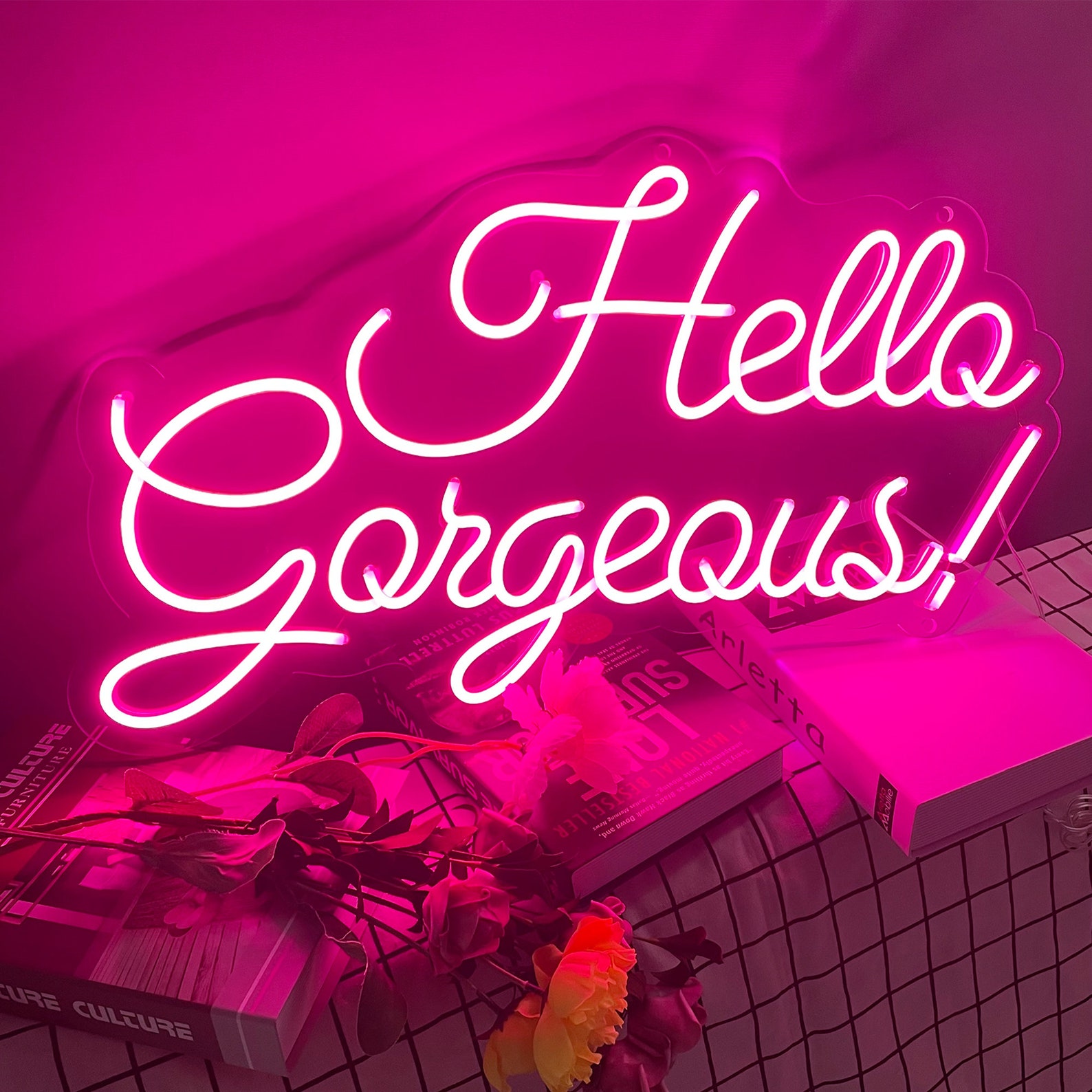 Neon Sign Hello Led Light For Wall Decor/Bedroom Etsy