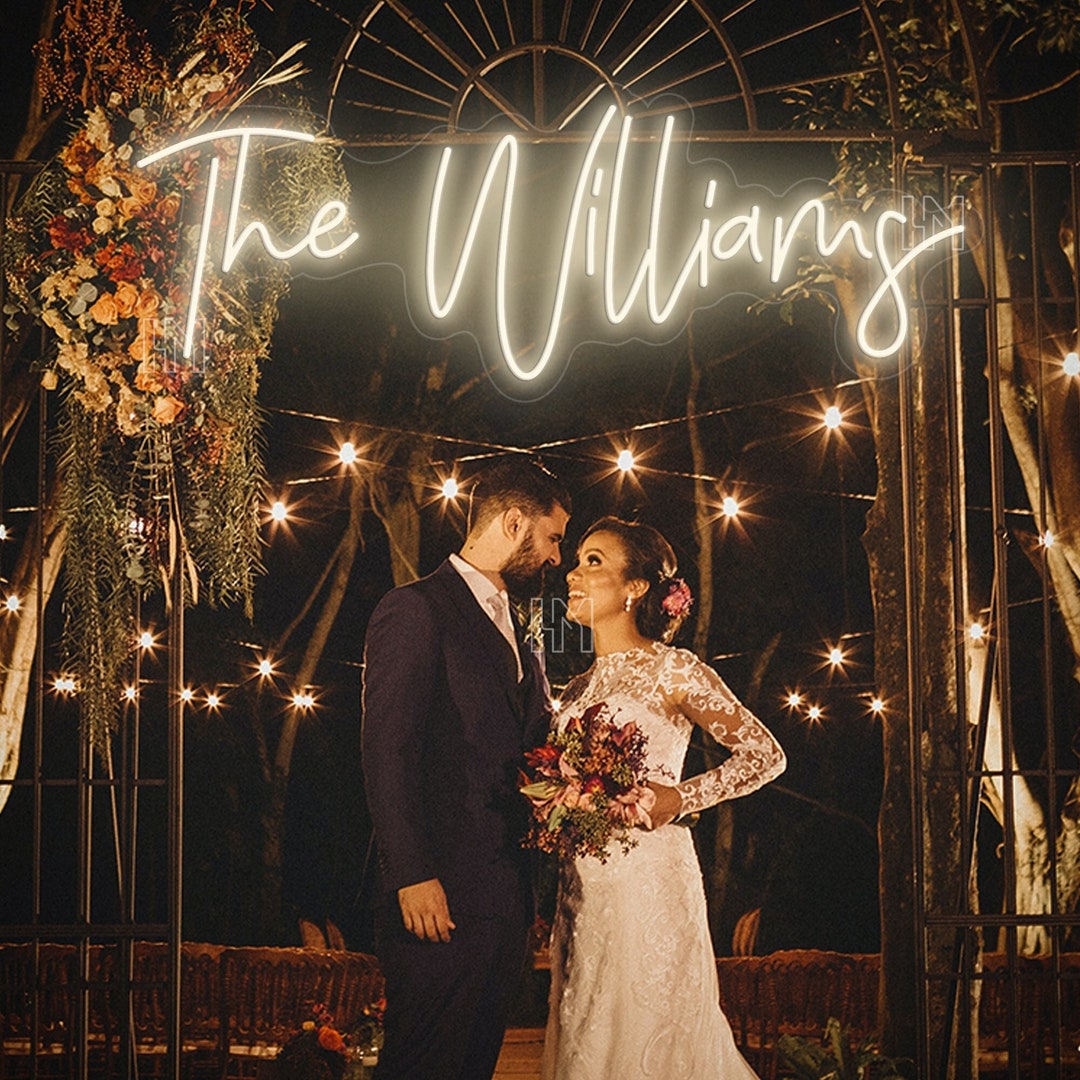 Neon Name Sign Custom Wall Decor, Wedding Name Sign Wedding Decor ...