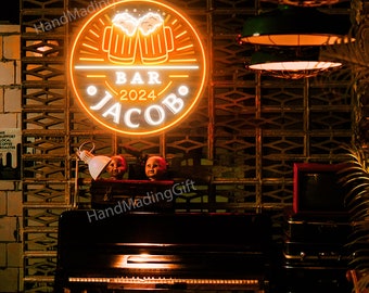 Custom Neon Bar Sign: Personalized Home Decor, Man Cave, Pub Sign