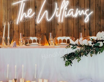 Custom Neon Name Sign Wall Decor, Battery Operated Led Signs Wedding Decor, Neon Sign Custom, Wedding Welcome Sign, Personalized Gifts