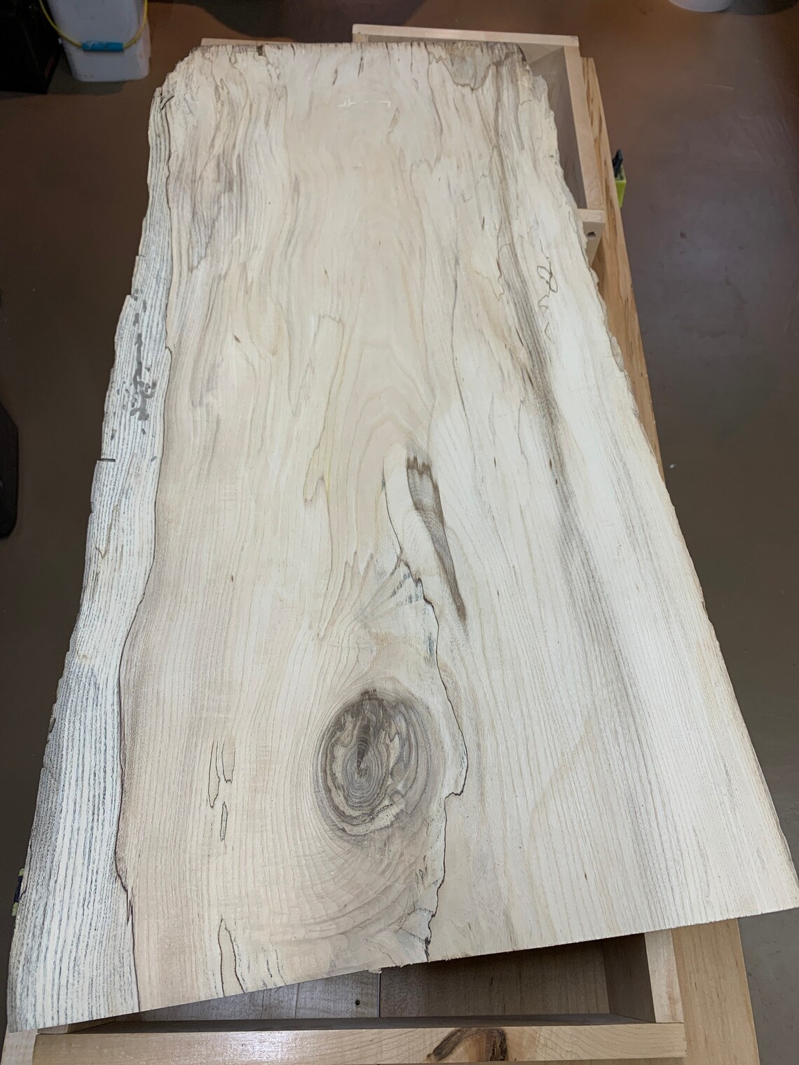 Live Edge Spalted Hackberry Slab Wood Etsy