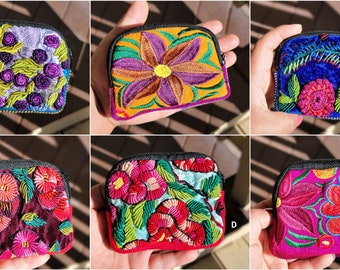 Small Mexican Monederito Wallet | Mini Mexican Coin Purse | Mexican Credit Card Holder | Embroidered Money Pouch