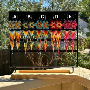 Giselle Earrings | Hand Beaded Huichol Earrings | Wixarika Art Mexican Earrings