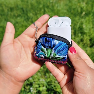 Tiny Mexican Monederitos | Mini Mexican Coin Purse | Mexican Airpod Case Coin Purse | Embroidered Coin Pouch