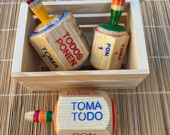 Traditional Mexican Pirinola Jugete Artesanal | Handcrafted Wood Toy