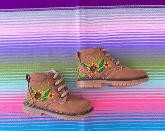 Embroidered Sunflowers Boots