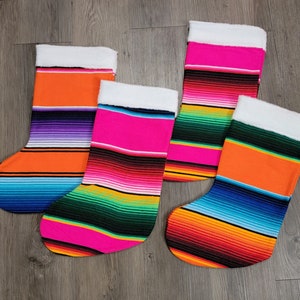 Mexican Serape Christmas Stocking | Sarape Christmas Stocking Boot