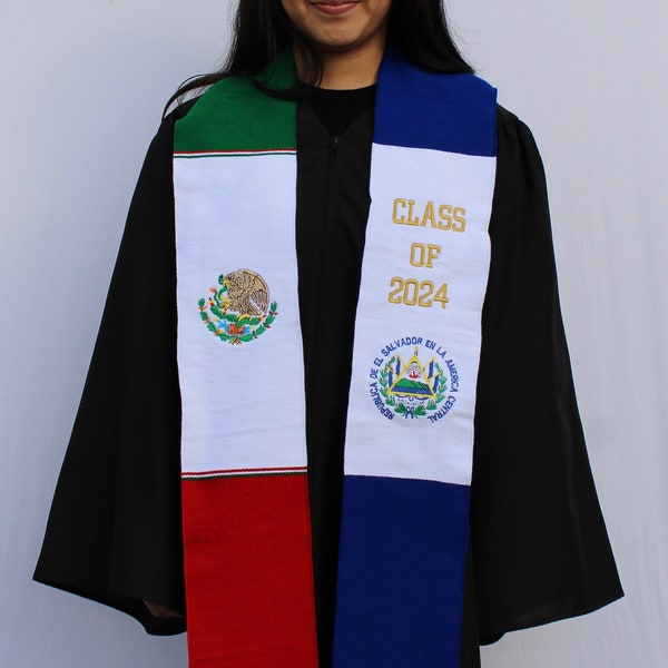 Mexico/El Salvador Graduation Sash/Stole