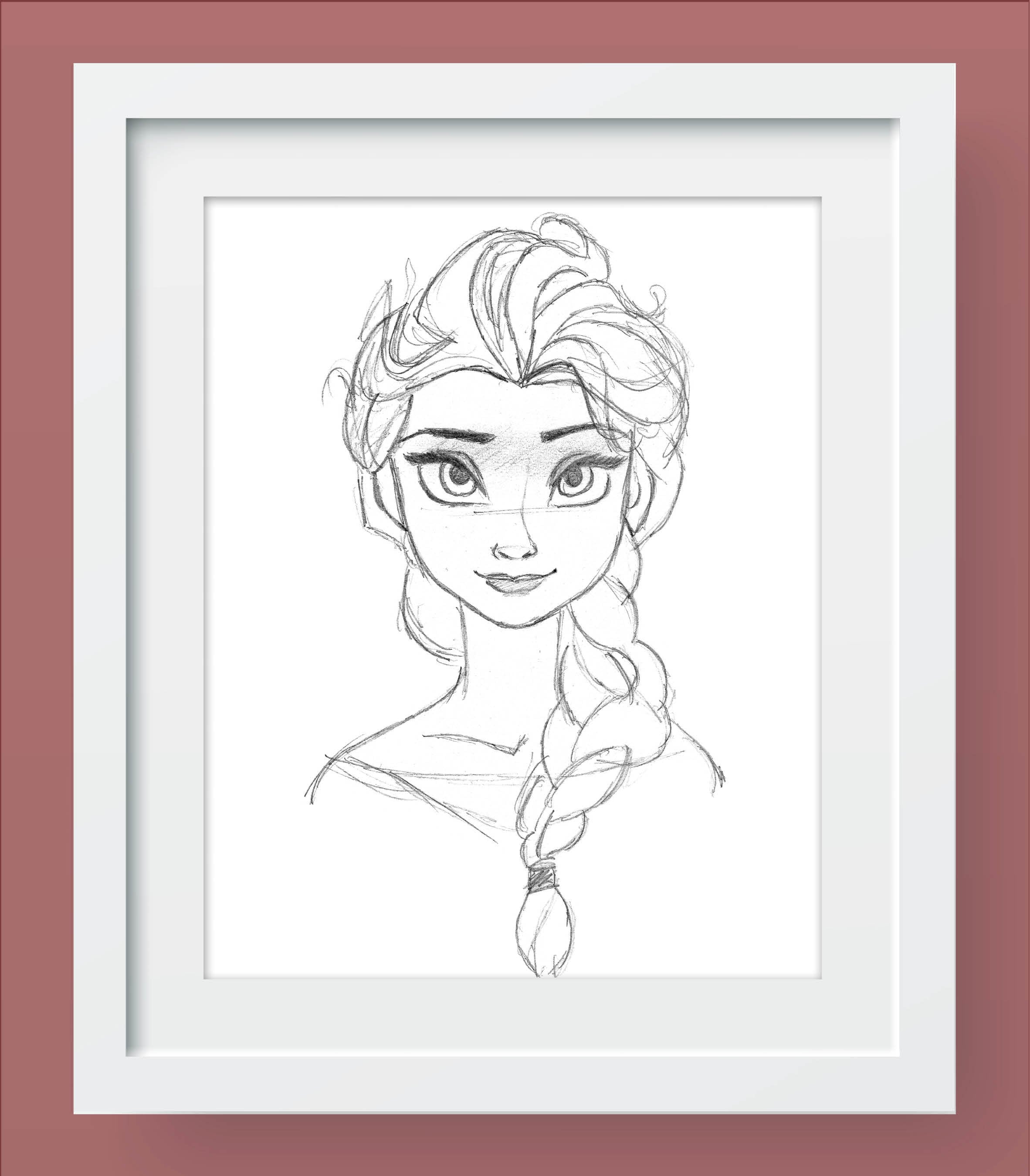 Elsa Inspired, Hand Drawn Print A4 - Etsy