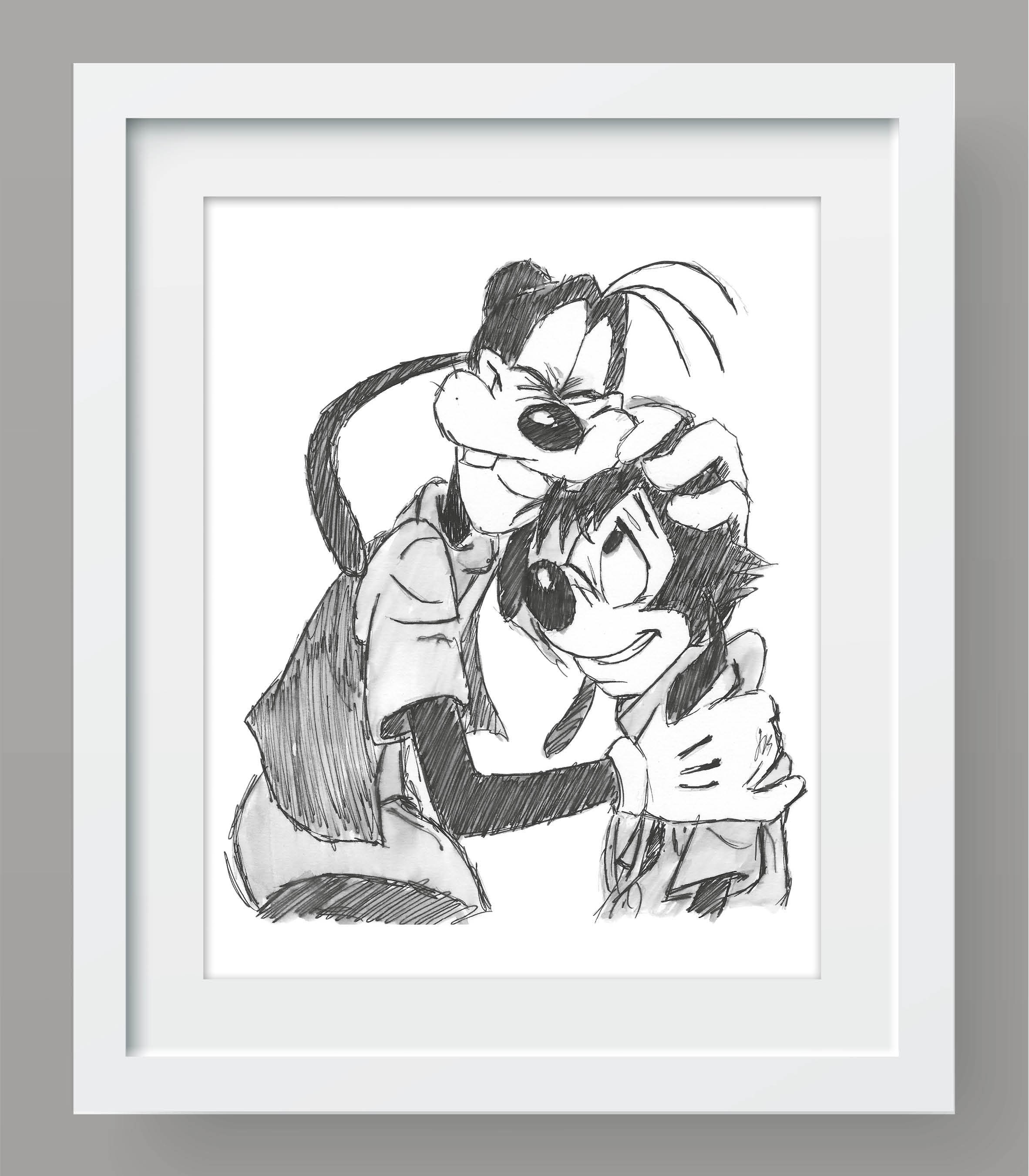 Goofy & Max son Inspired Hand Drawn Print A4 - Etsy