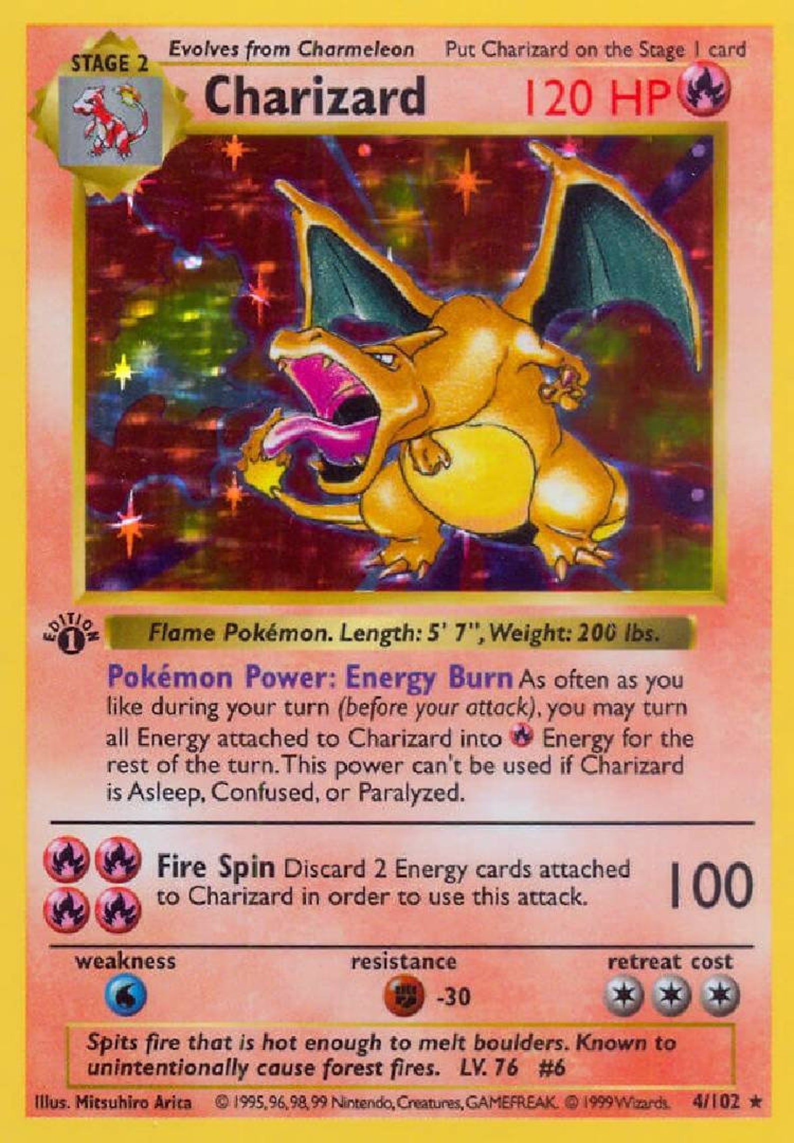 Charizard Pokemon Proxy Replica Card BEST 1st Edition Etsy
