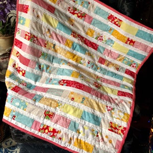 Baby/toddler quilt, nursery, patchwork, hand quilted baby gift