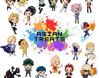 Printable Chibi of My Hero Academia girls / Mha Printable | Etsy