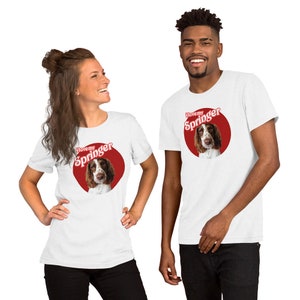 i Love my Springer Spaniel Unisex T-shirt | Cute Spaniel Gift | Springer Spaniel Lover Gift | Dog Mom and Dog Dad Springer Tee Shirt