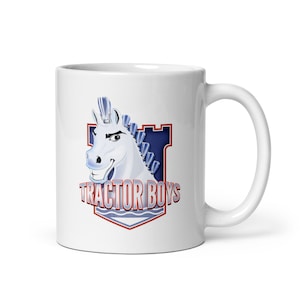 Tractor Boys Punch Logo Mug for Ipswich Town Fans | Suffolk Punch Design for the Portman Rd Faithful | Super Blue Mums, Dads & Kids