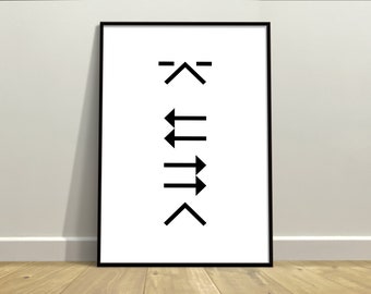 SH*T Secret Swearing Typographical Poster | Cheeky Wingding Graphic Art Print | Hidden Cursing Profanity | Black and White Frameless Print