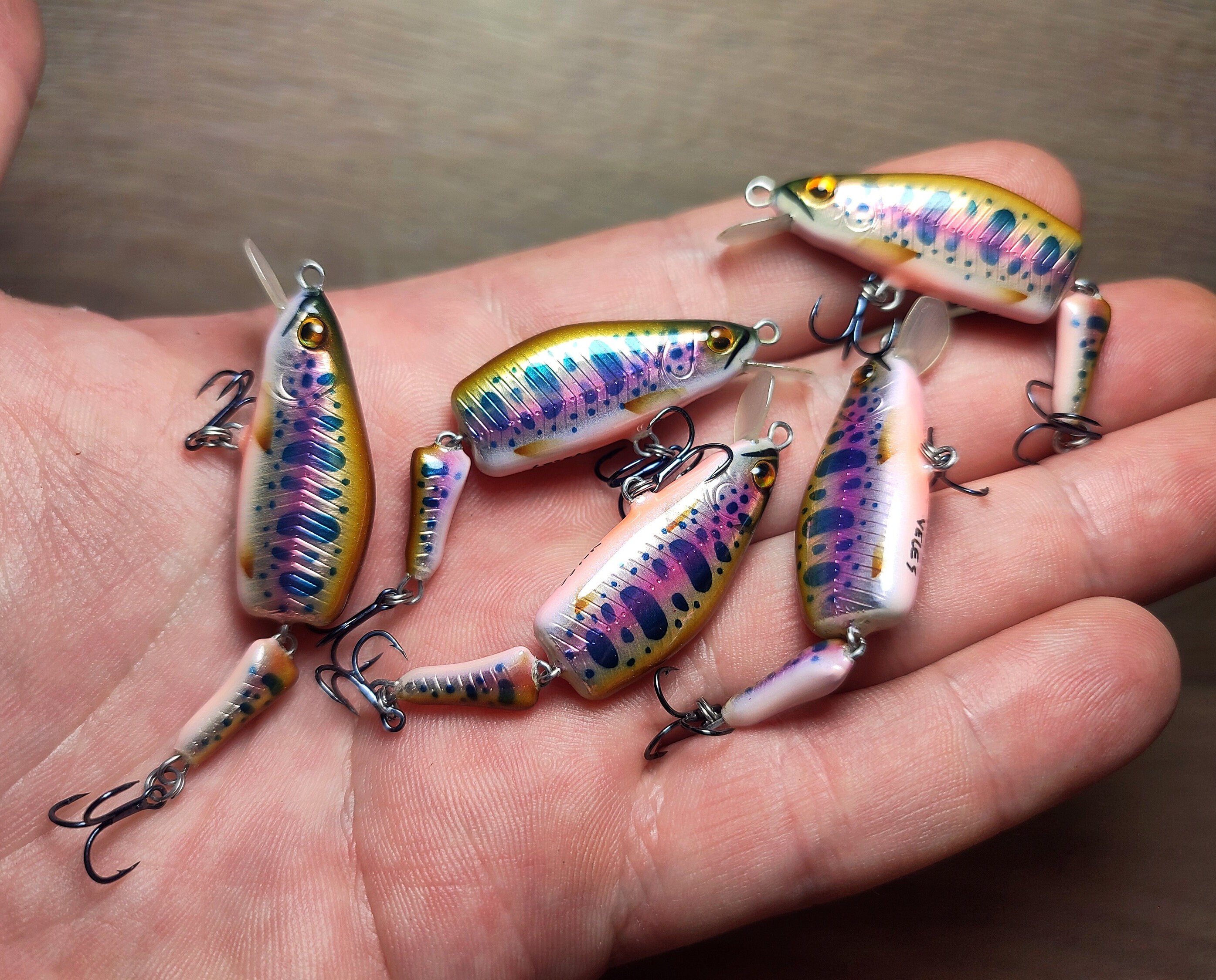 Swapping some of my trout lures over to single hooks