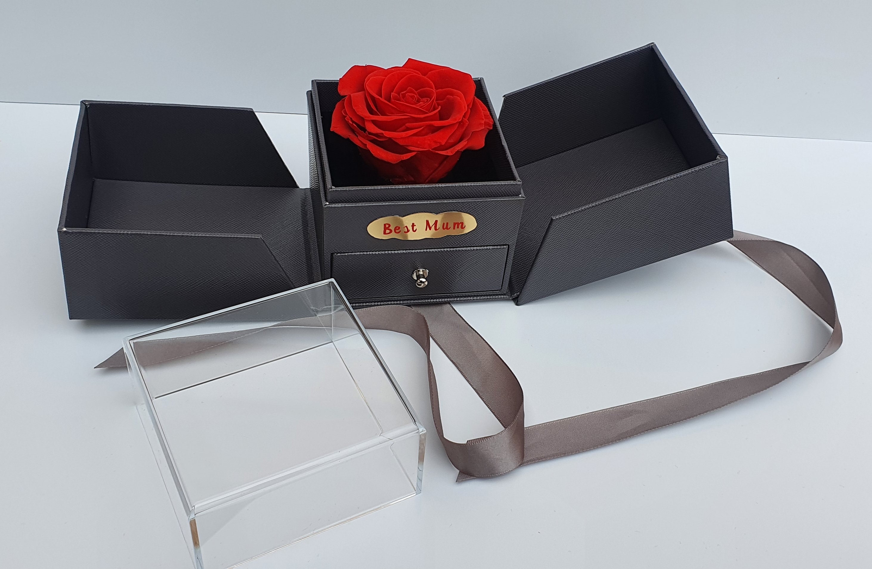 Personalised Forever Rose Gift Box Bracelet Gift Preserved Etsy