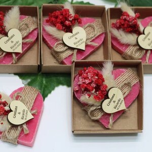 Wedding Soap Favors, Wedding Favors for Guests in Bulk, Bridal Shower Favors, Wedding Party Favors, Heart Custom Vegan Soaps, Wedding Favors image 3