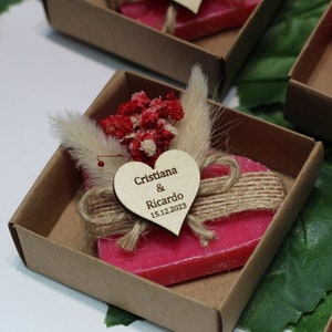 Wedding Soap Favors, Wedding Favors for Guests in Bulk, Bridal Shower Favors, Wedding Party Favors, Heart Custom Vegan Soaps, Wedding Favors image 4