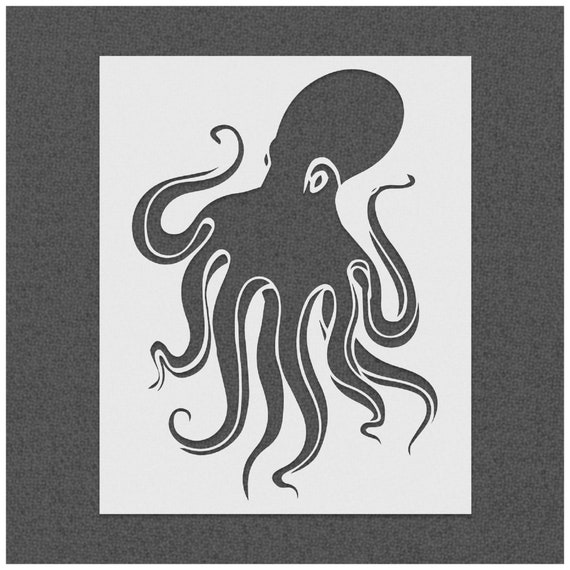 Black Pulpo Stencils Octopus Wall Art Stencil Mylar - Etsy