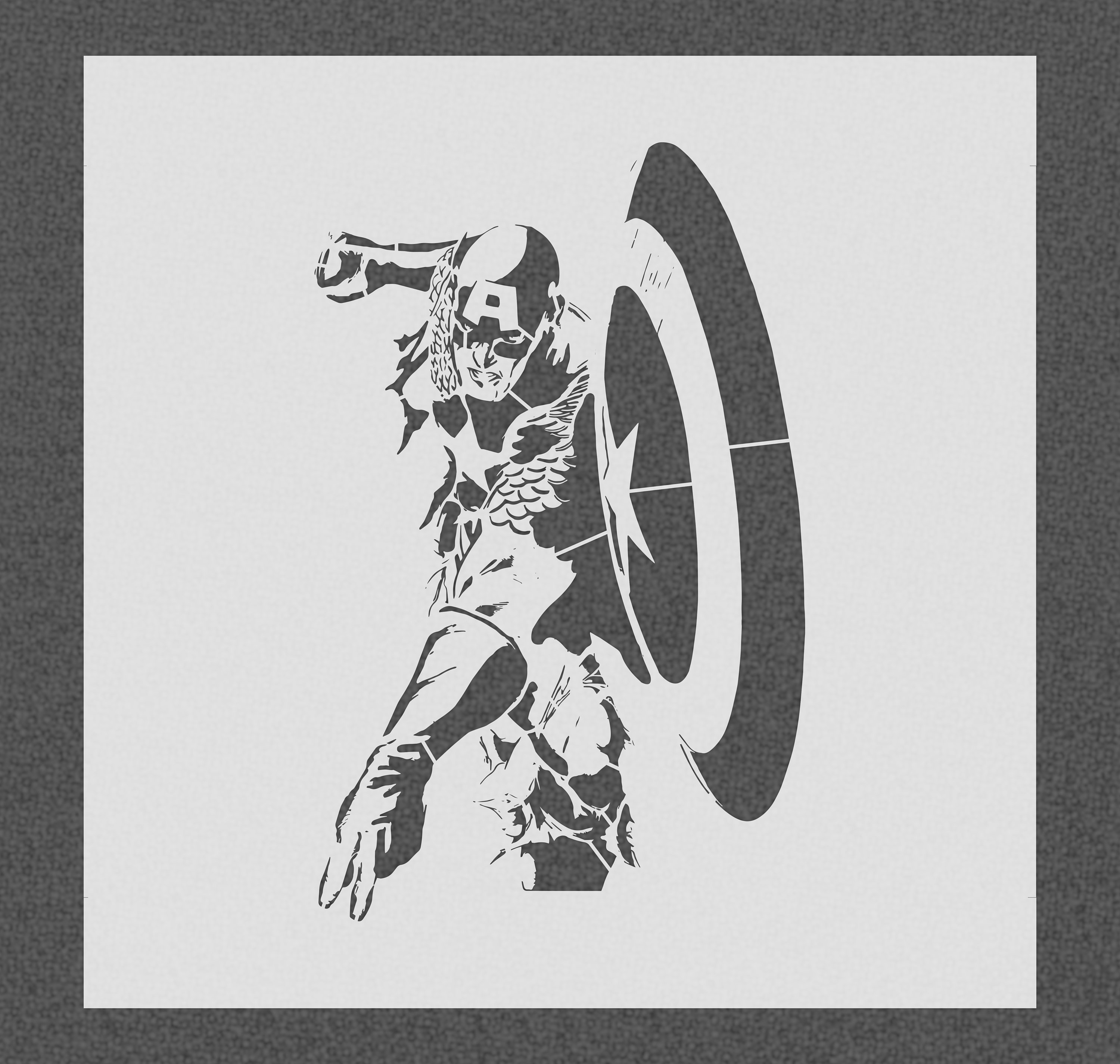 Captain America Stencil Marvel Avengers 14mil Mylar Etsy