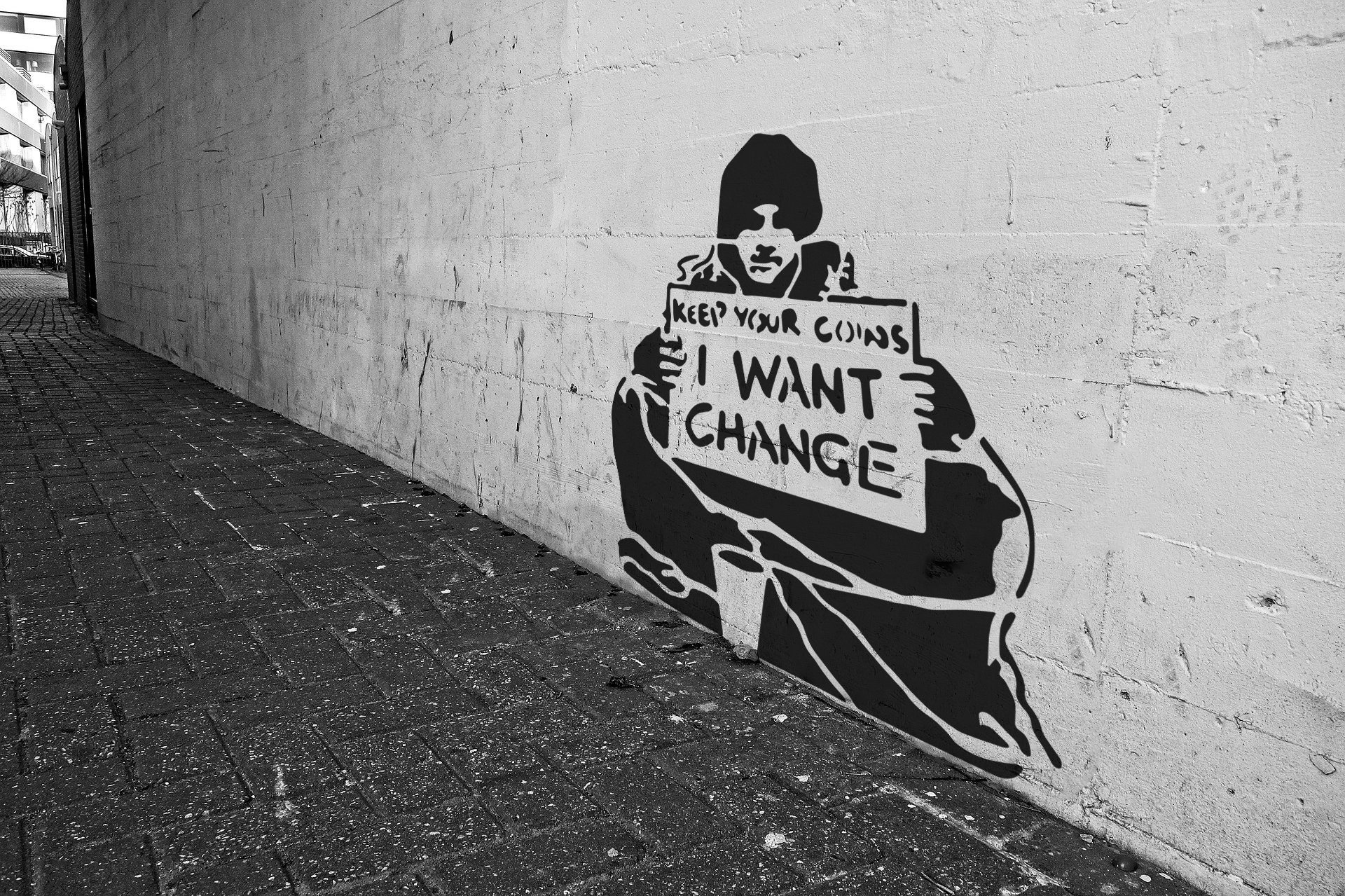 I Want Change Stencil | Reusable Wall Decor Stencils | Spray Paint Stencil  | Custom Stencil | Graffiti Art Stencil | Personalized Gifts