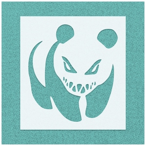 Wildlife Panda Stencil, Banksy Graffiti Artworks, Political Street Urban Art, Wildlife Mural Spray Paint Airbrush Stencils