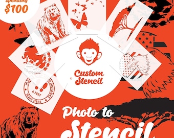 Custom Stencils - Create Your Personalized Stencil - Photo to Stencil - Reusable Stencils - Logo Stencil