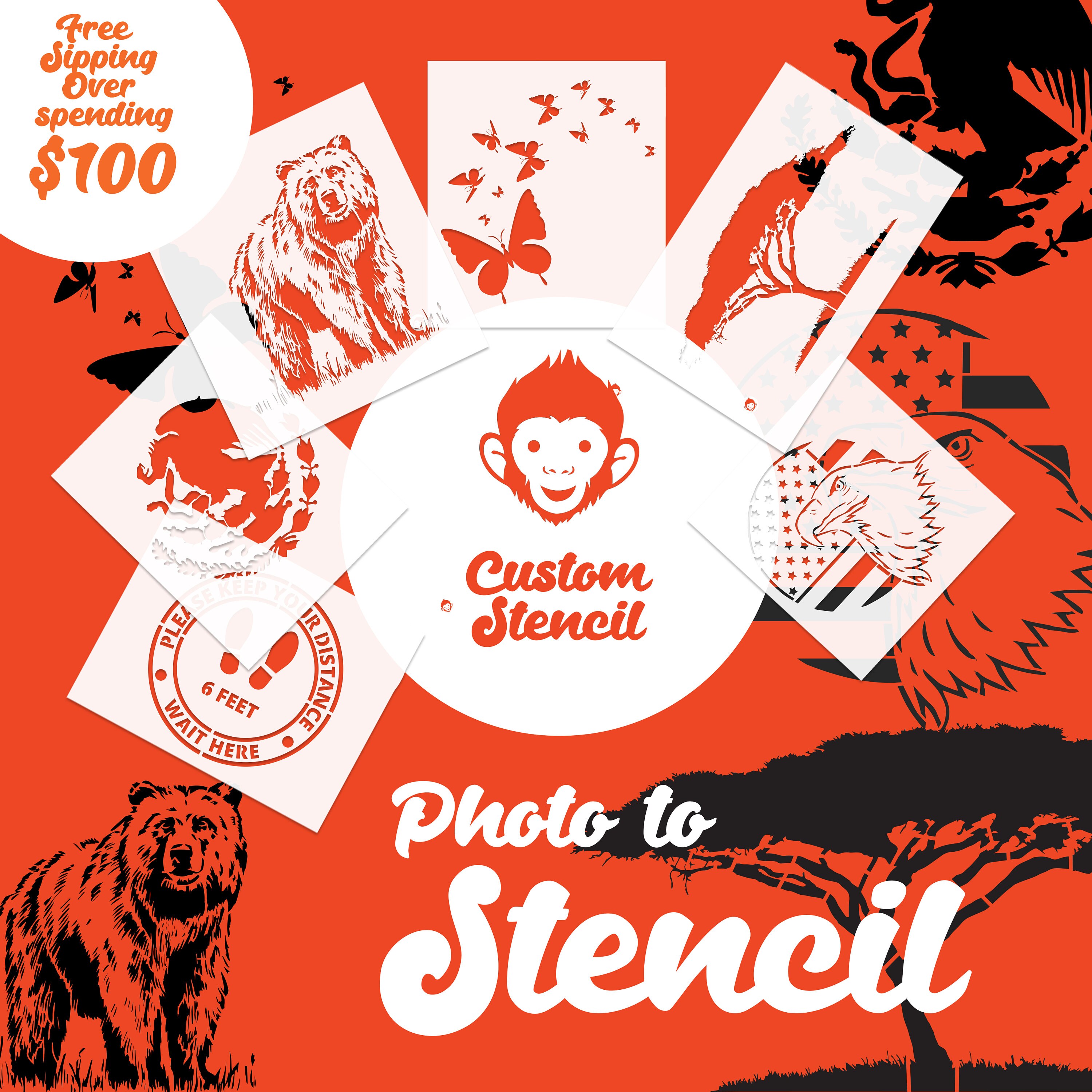 Custom Stencils Create Your Own Stencil Photo to Stencil | Etsy