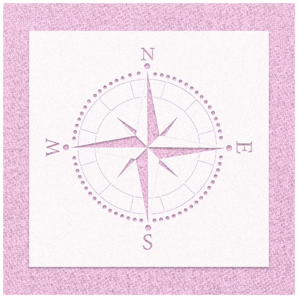 Compass Rose Stencil, Navigation Nautical Stencils for Painting Wood Signs, Fabric, Wall, Floor Decor