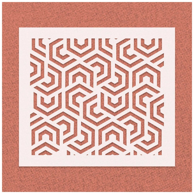 Geometric Stencil - Etsy