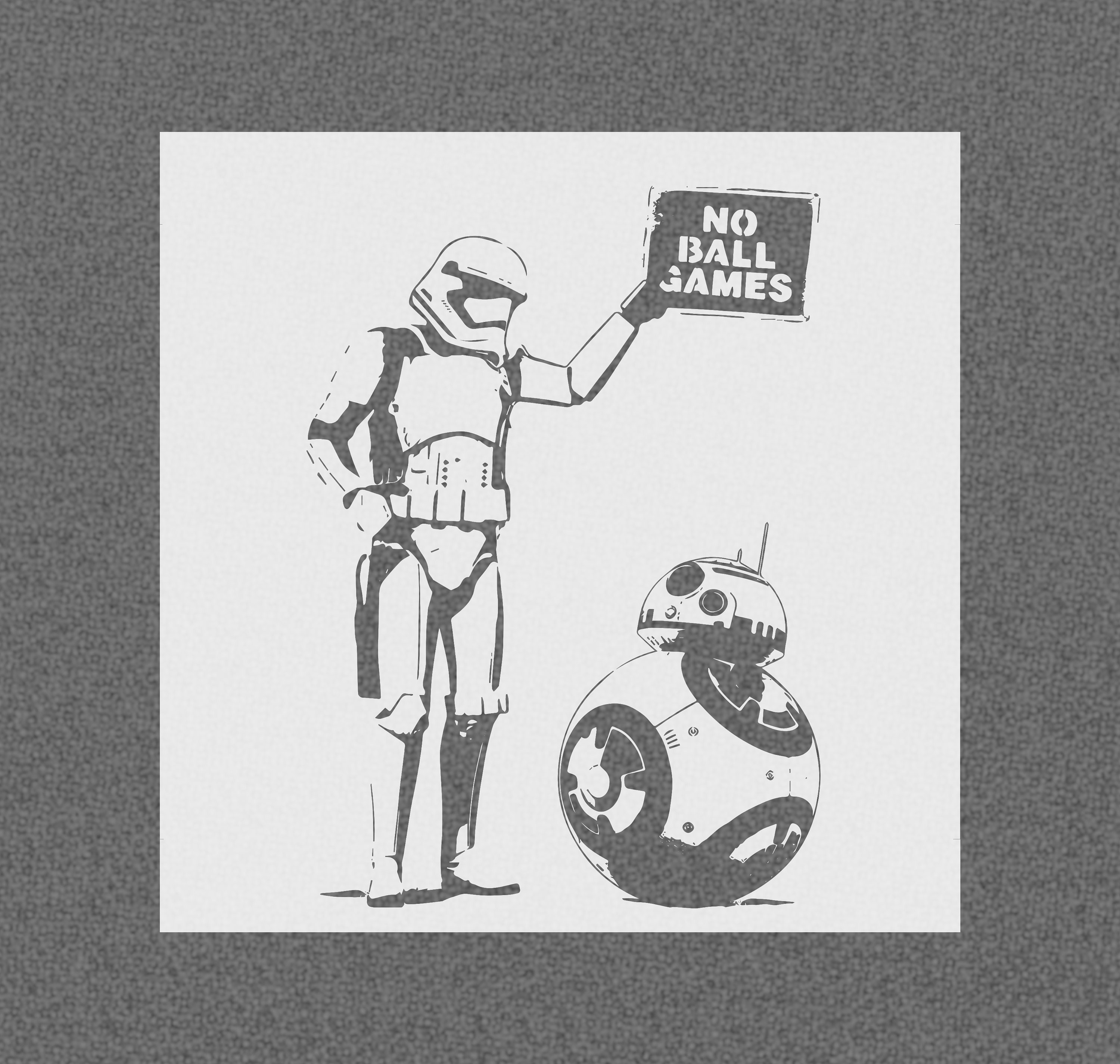 Storm Trooper auf dem Klo Banksy Wandtattoo WS-51315