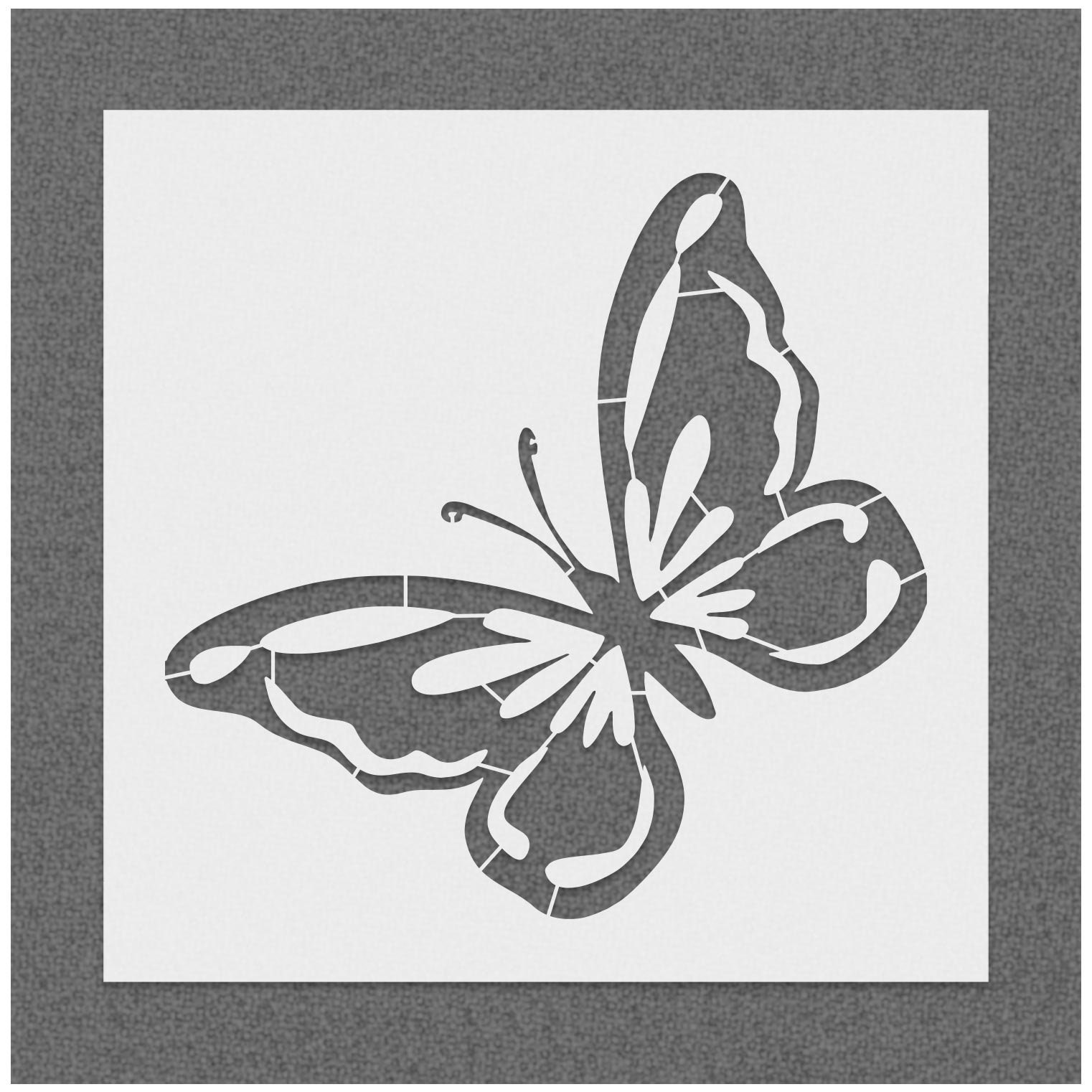Peel N' Etch Stencil-Butterflies & Floral #P7BNF
