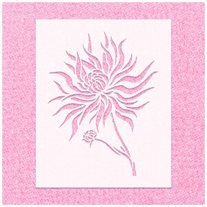 Chrysanthemum Stencil | Birth Flower Tattoo | Large Wall Stencils for Nursery Room| DIY Craft Flower Stencils | Floral Stencils Wall Decor
