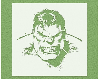 1- 5.5x5.5 inch Custom Cut Stencil, (VE-17) Hulk Arts and Crafts  Scrapbooking Painting on The Wall Wood Glass
