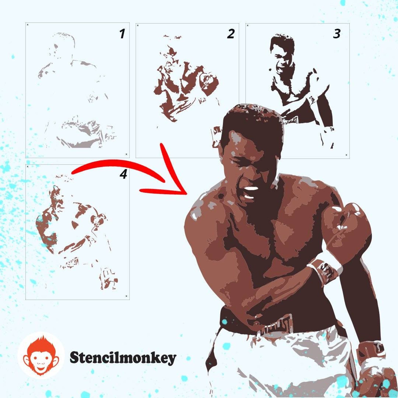 muhammad-ali-stencil-canvas-print-stencil-reusable-stencil-etsy