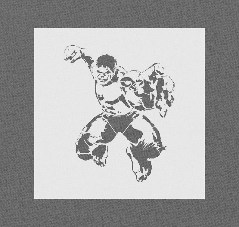 Hulk Face Stencil Printable