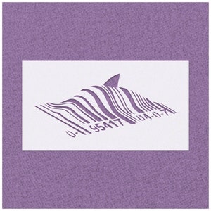 Barcode Shark Stencil, Banksy Artworks, Airbrush Spray Paint Stencils, Modern Graffiti Street Art Stencils for Crafts, Personalized Gifts