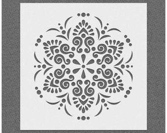 Flower Mandala Stencil For Walls | Arabesque Stencil | Large Wall Stencil | Tattoo Stencils | Mandala Flower Stencils | Mandala Template