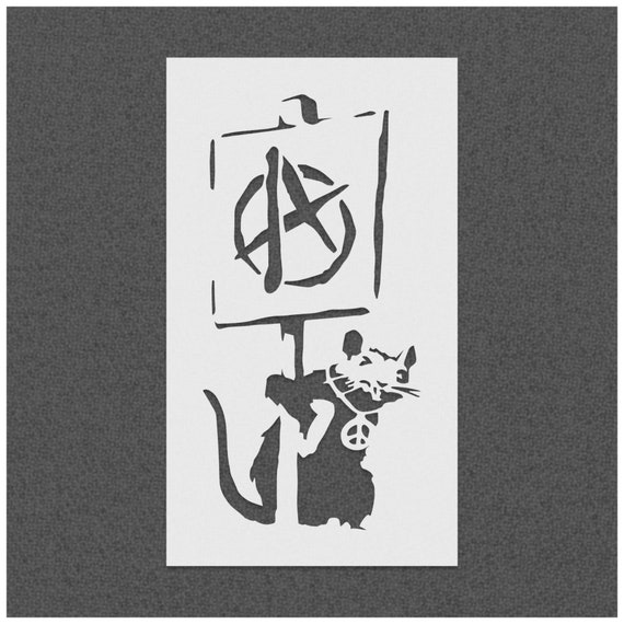 Anarchist Rat Stencil - Banksy-inspired Urban Art Template