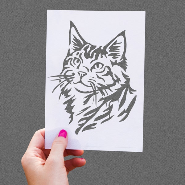 Cat Stencils for Painting Etsy