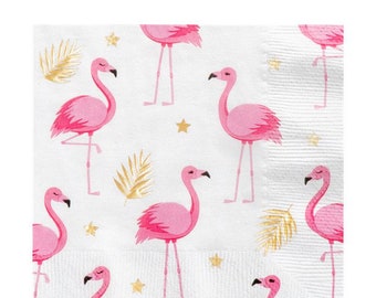 Dino meets Flamingo 24x24cm Christmas * 20 Cocktail Napkins