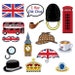 15 Pack British Photo Booth Props Jubilee Birthday Party Celebrations 