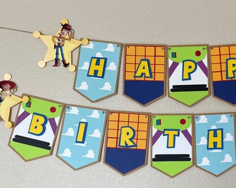 Toy story banner, One birthday banner, Birthday banner, Toy story High Chair Banner