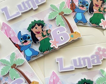 Girly Lilo and stitch gable boxes, Lilo and stitch party favors, Lilo and stitch birthday, stitch birthday, Lilo and stitch birthday decor