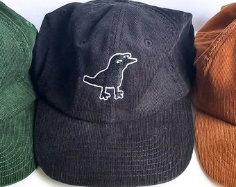 Embroidered Corduroy Crow Cap / hat – by Natty Peterkin